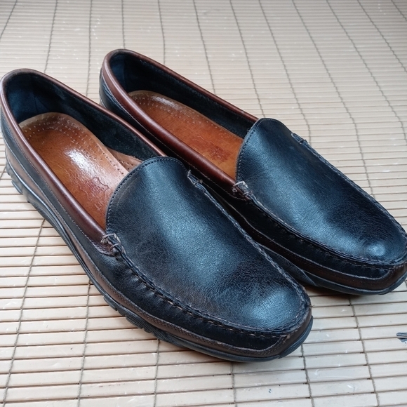 Allen Edmonds "Boulder" men's two tone brown\black leather loafer. Sz 12AAA. 98p - Picture 2 of 11